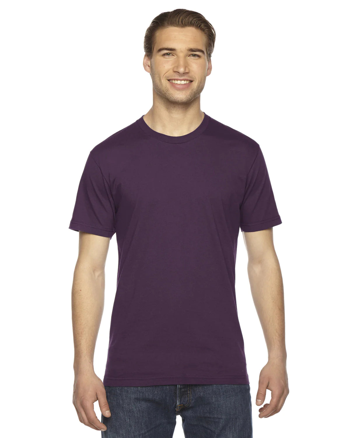 Custom T-Shirts in a variety of colors, including regal purple, tailored to your preferences. These shirts are personalized to reflect your unique style, with options ranging from deep hues to elegant neutrals. Each shirt is made to order, ensuring a perfect fit and personalized expression of your individuality.
