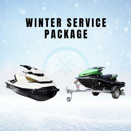 Jet ski winterization service provided by Toronto Jet Ski, featuring a jet ski being prepared for winter with professional care and techniques to ensure optimal performance during the off-season.