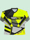 New Design Toronto Jet Ski Jersey in bright yellow and black color scheme.  The jersey features bold black stripes running diagonally across the chest and sleeves, with 'Toronto' printed in sleek black font on the front.  The material is lightweight and breathable, perfect for high-performance jet skiing.