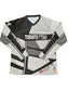 New Design Toronto Jet Ski Jersey in grey and black color scheme.  The jersey features bold black stripes running diagonally across the chest and sleeves, with 'Toronto' printed in sleek black font on the front.  The material is lightweight and breathable, perfect for high-performance jet skiing.