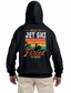 On the back of the Black Toronto Jet Ski Logo Hoodie, a vibrant square box showcases the phrase 'born to jet ski forced to work' in red, orange, yellow, and green, creating a dynamic backdrop. Within the box, a black silhouette of a man on a Sea-Doo adds an adventurous touch, embodying the spirit of watersport enthusiasts. This unique design captures the thrill and freedom of jet skiing, making a bold statement for those who love the open water.