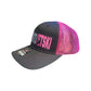 From the side, this sleek black hat reveals vibrant pink mesh panels, providing both ventilation and a bold contrast to the classic black design. The 'Toronto Jet Ski' logo embroidered in vibrant pink on the front panel adds a stylish accent, while the adjustable snapback closure ensures a personalized fit. With its combination of practicality and urban flair, this hat is the perfect accessory for your watersport adventures.